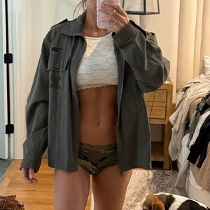 Women's Olive Green Utility Jacket